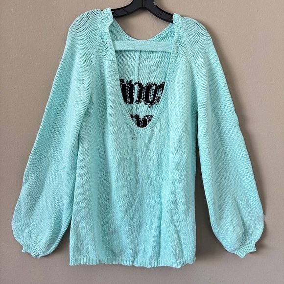 NWT Wildfox Zooby Zoo Oversized 100% Cotton Sweater L - Picture 5 of 8